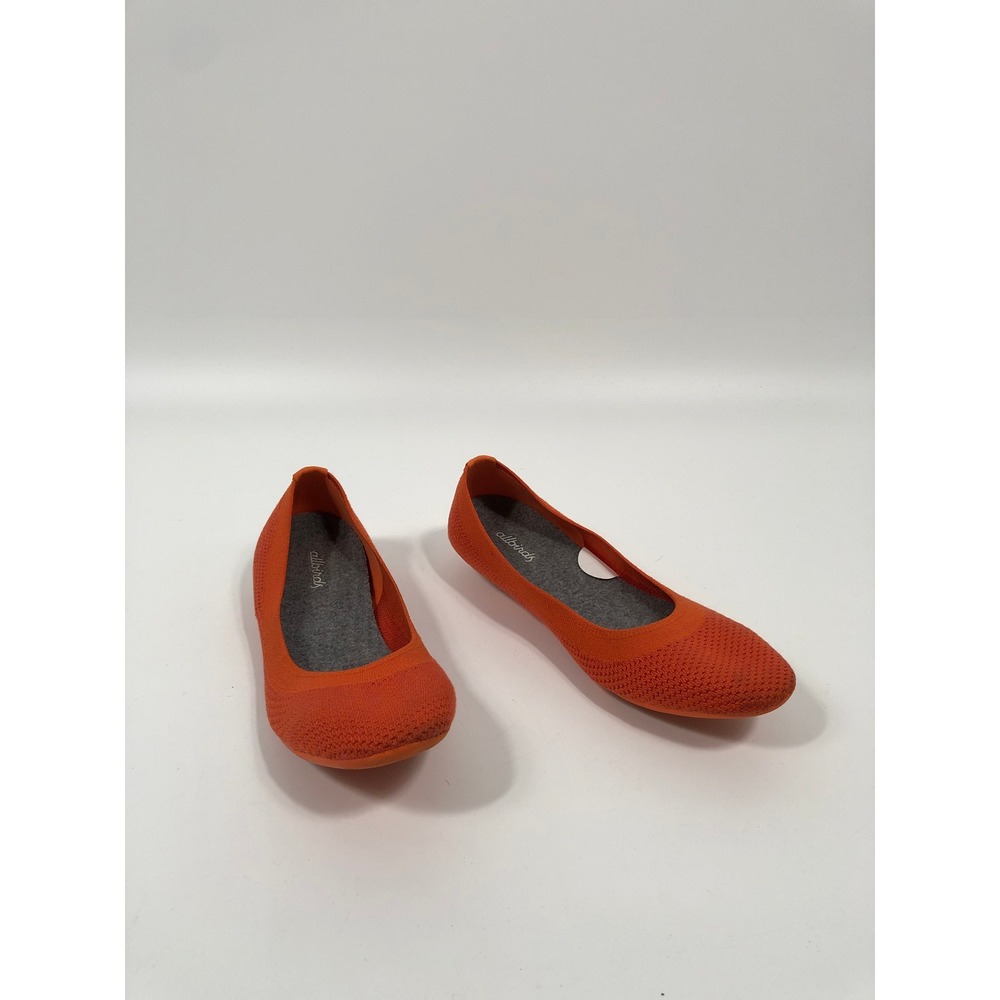 Allbirds Tree Breezers Knit Ballet Flats 9 Buoyant Orange Preppy Office Chic